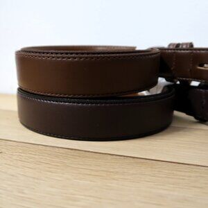 Haband Genuine Bonded Leather Belts USA Made Size 40 Bundle Set Qty Two Brown
